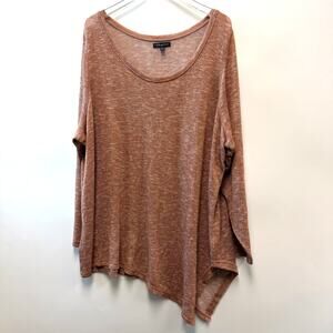 Lane Bryant Metallic Marled Long Sleeved Knit Top Sz 26/28